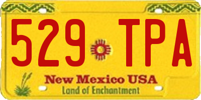NM license plate 529TPA