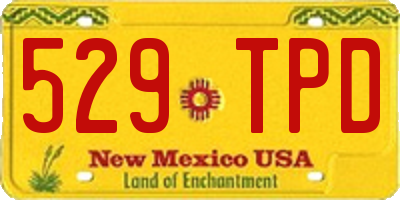 NM license plate 529TPD