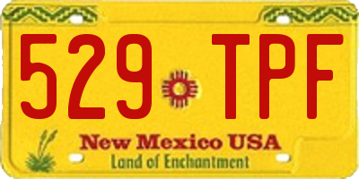 NM license plate 529TPF