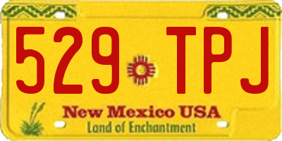 NM license plate 529TPJ