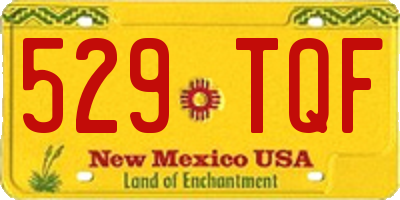 NM license plate 529TQF