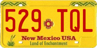 NM license plate 529TQL