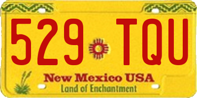 NM license plate 529TQU