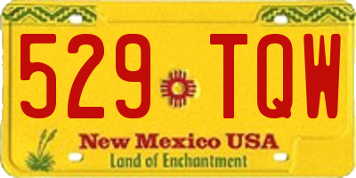 NM license plate 529TQW