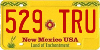 NM license plate 529TRU