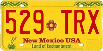 NM license plate 529TRX