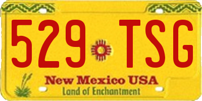 NM license plate 529TSG