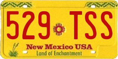 NM license plate 529TSS