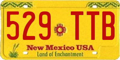 NM license plate 529TTB