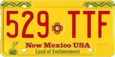 NM license plate 529TTF