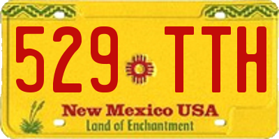 NM license plate 529TTH