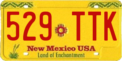 NM license plate 529TTK