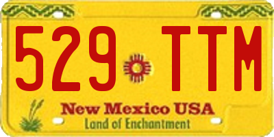 NM license plate 529TTM