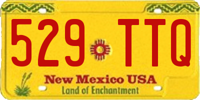 NM license plate 529TTQ
