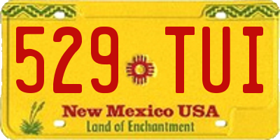 NM license plate 529TUI