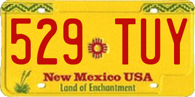 NM license plate 529TUY