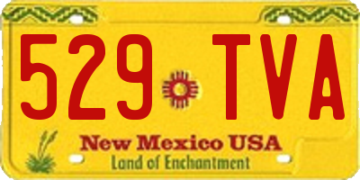 NM license plate 529TVA