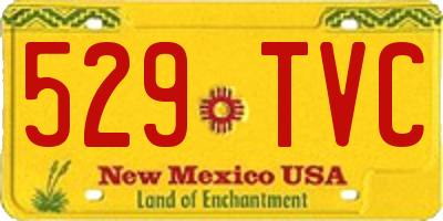 NM license plate 529TVC