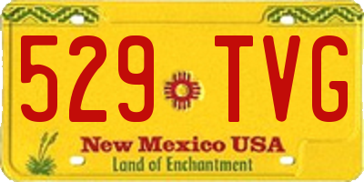 NM license plate 529TVG