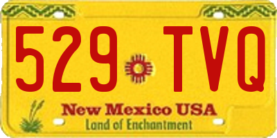 NM license plate 529TVQ