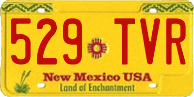 NM license plate 529TVR