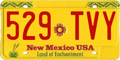 NM license plate 529TVY