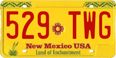 NM license plate 529TWG