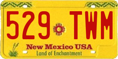 NM license plate 529TWM