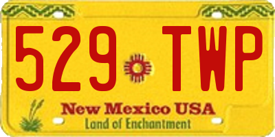 NM license plate 529TWP