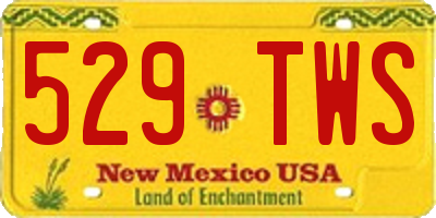 NM license plate 529TWS