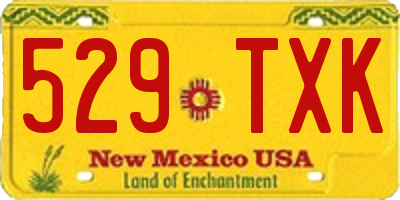 NM license plate 529TXK