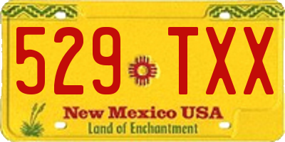 NM license plate 529TXX