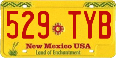NM license plate 529TYB