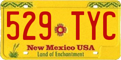 NM license plate 529TYC