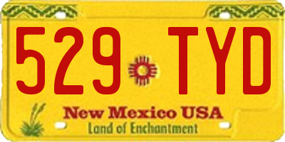 NM license plate 529TYD
