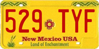 NM license plate 529TYF