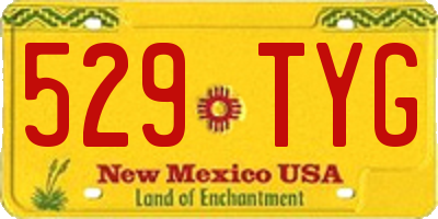 NM license plate 529TYG