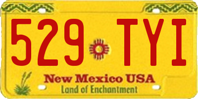 NM license plate 529TYI