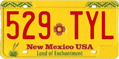 NM license plate 529TYL