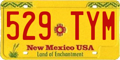 NM license plate 529TYM