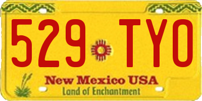 NM license plate 529TYO