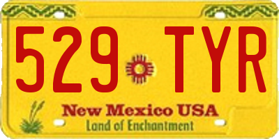 NM license plate 529TYR