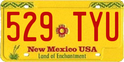 NM license plate 529TYU