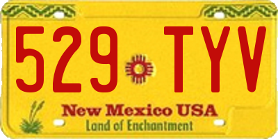 NM license plate 529TYV