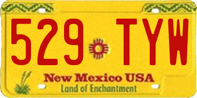 NM license plate 529TYW