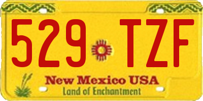 NM license plate 529TZF