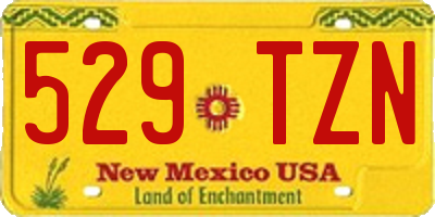 NM license plate 529TZN