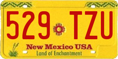 NM license plate 529TZU
