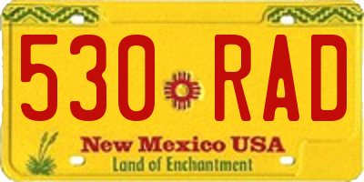 NM license plate 530RAD