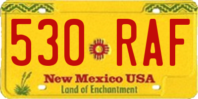 NM license plate 530RAF